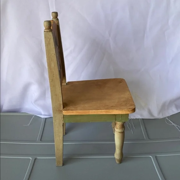 Vintage Hand Painted Floral Wooden Chair with Hand-Painted Design - Picture 2 of 9